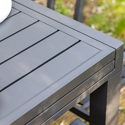 VENEZIA Set di mobili da giardino allungabili 180/300 in textilene grigio 10 posti - alluminio antracite